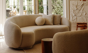 Boucle Curved Sofa |Designer Furniture Sydney