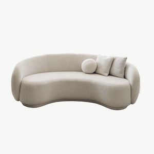 Boucle Curved Sofa