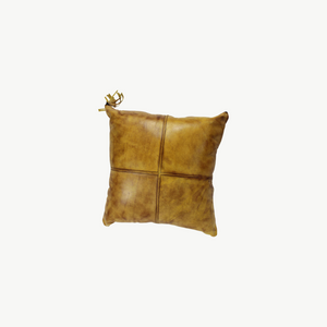 leather cushion with tassle