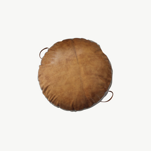 leather tan floor cushion